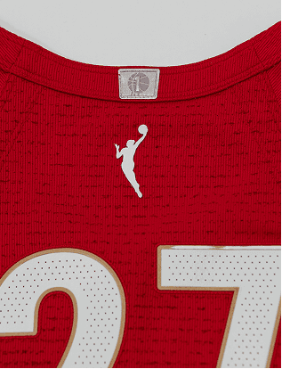 Detail photo of WNBA logo on jersey