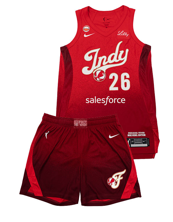 Flat layout of jersey and shorts
