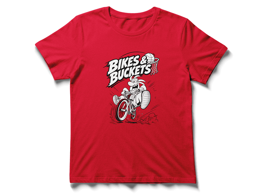 Limited Edition Bikes & Buckets T-Shirt with every ticket purchased in this promotion