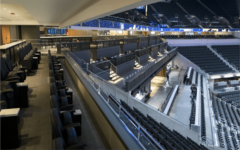 Seating at The Terrace at Gainbridge Fieldhouse