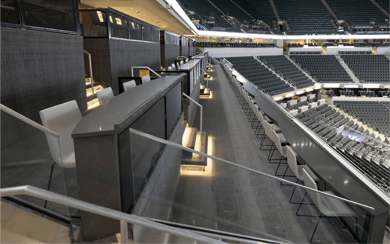 Seating at The Terrace at Gainbridge Fieldhouse